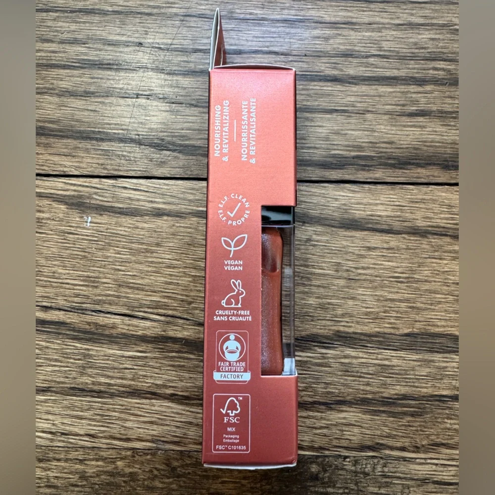 e.l.f. Glow Reviver Lip Oil Infused with Apricot Oil Glimmer Finish NIB